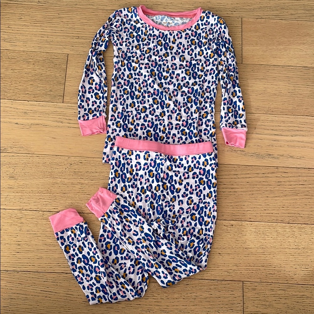 Little Sleepies Leopard Print Kids Pajama Set Sz 3T!